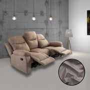 Chicago 3 seater reclining sofa silver gray Ranger 10