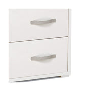 Bedside table with 2 white ash drawers in melamine wood 36x52xH 43