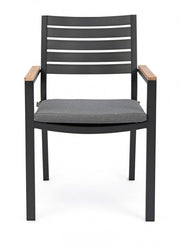 Belmar outdoor chair with armrests natural - anthracite