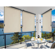 White Charleston aluminum manual roller blind