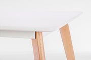 Michelangelo white wooden table 120 x 80 cm