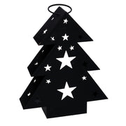 Black tree metal lantern cm20x6h25