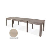 Extendable table in elm colored melamine wood 160-320x90 cm