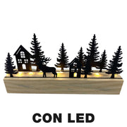 Black led metal tree cm20x4h11