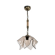 Volga MDL3781 antique gold and smoked glass pendant lamp