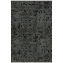 Non-slip chenille carpet Vadi anthracite geometric decoration 160x230