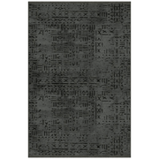Non-slip chenille carpet Vadi anthracite geometric decoration 160x230