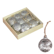 Silver metal sphere 8pcs pack cm12x12h3