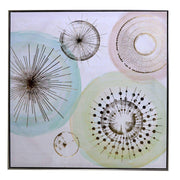 Abstract painting in pastel colors 82 x 82 x h 4.5 cm