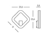 Led wall light 20W 3000K white quasar line