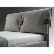 Grenoble container double bed in gray eco-leather