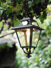 Outdoor Aluminum Die-Cast Lamp with Transparent Glass Diffusers - Graphite