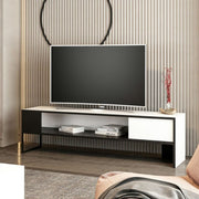 Concord black and white tv stand 150x35xh.42 cm.