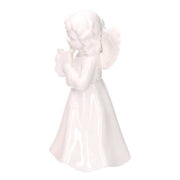 White ceramic angel with lyre 12x10h20.5 cm