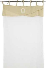 White curtain with beige flounce cu-2092 cm. 140x260