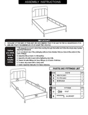 Single white metal bed 90 x h 200 cm