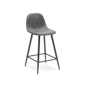 Stool in gray imitation leather 50x43x91h cm