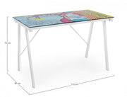 Young Cartoon desk glass top 113x58 cm