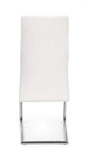 Design chair in white eco-leather THELMA 44x58x h104 cm