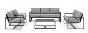 Outdoor coffee table in Anthracite aluminum MERRIGAN 105x62x h38 cm