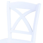 Chair in white beech wood with plywood seat 45x45xh.89 cm