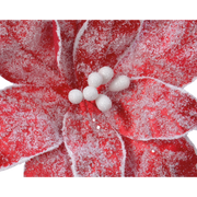 Assorted snowy Christmas flowers Ø29 cm