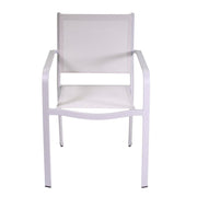 El paso white aluminum armchair 55x61 x h84.5 cm
