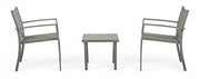 Garden set of 3 taupe metal living room Auri
