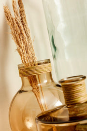 Vase Vt Rattan Rosa Antico H34,5