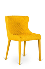 Chair in yellow fabric 58x50,5x83h cm