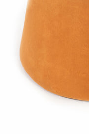 Orange metal velvet pouf cm 46.5 x 46.5 x h 33