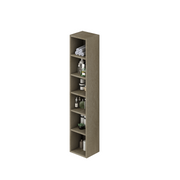 Multipurpose wall unit with clay colored door H120x30x30cm