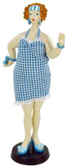 Woman botero checked sundress sc-5861 cm. 13 x 8.5 h 32
