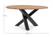 Brandon FSC Wood Table for Outdoor diam. 150 cm x h77.5