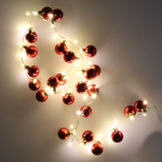 Red sphere wire light 48 warm white led fixed power supply cm ø4x120