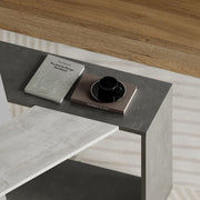 Trio living room table in white concrete colour