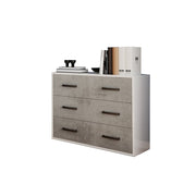 Cemento chest of drawers with 3 drawers in melamine wood 91x45xh81 cm