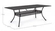 Ivrea outdoor table rectangular anthracite 107 x 213 cm