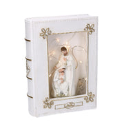 White led nativity resin book cm16x5,5h22,2