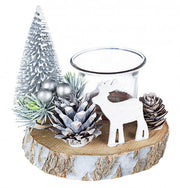 8x Round Reindeer 1P Candle by Fay - 8 inches