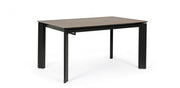 Gray and black extendable table