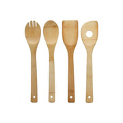 Set of 4 Natural Bamboo Kitchen Utensils
