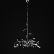 Modern chandelier in shiny chromed iron crystal rhinestones 5 lights 54xh.44 cm