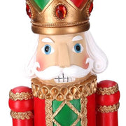 Red jester resin soldier 14,5x14h49 cm