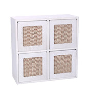 Squared white wooden rack cm20x8x20