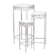 Aprilia white brush 1-3 square metal post cm29x29h70