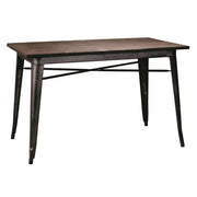 Bristol iron industrial table with wooden top cm160x80xh76