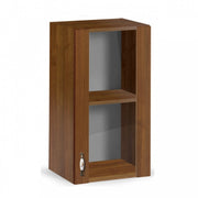 Kitchen wall unit with 1 door in antique walnut showcase Cm 40x32xH 72