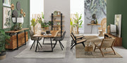 Aili screen in natural wood 100x18,5x180h cm