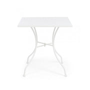 Kelsie white steel table 70x70 cm